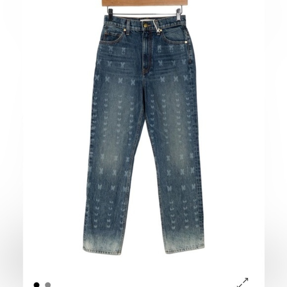 Ulla Johnson NWT- The Cropped Agnes Jean Wide Leg - Etched Arashi Wash